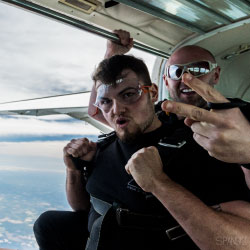 Skydivers about to exit airplane at Jump Georgia near charleston south carolina